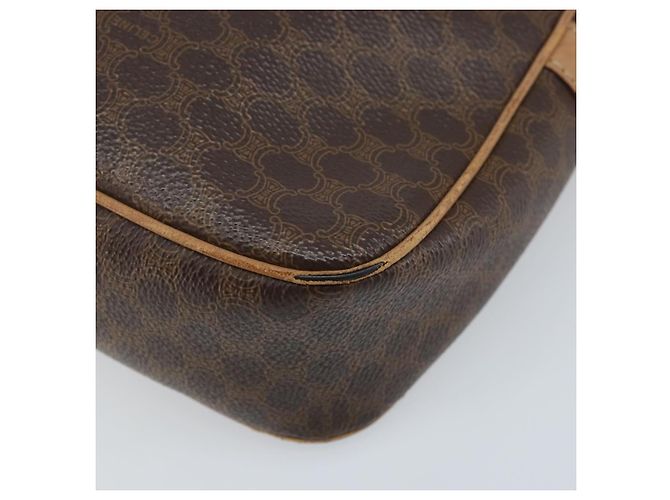 Céline Bolso de Hombro de Lona Macadam CELINE PVC Marrón Dorado Auth bs34058 Castaño - vista 15
