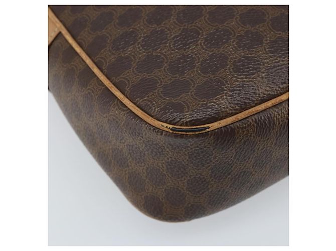 Céline Bolso de Hombro de Lona Macadam CELINE PVC Marrón Dorado Auth bs34058 Castaño - vista 16