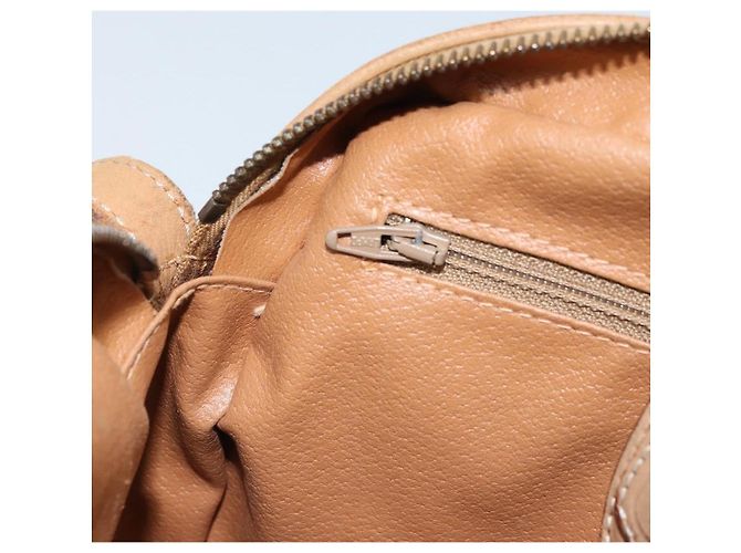 Céline Bolso de Hombro de Lona Macadam CELINE PVC Marrón Dorado Auth bs34058 Castaño - vista 20