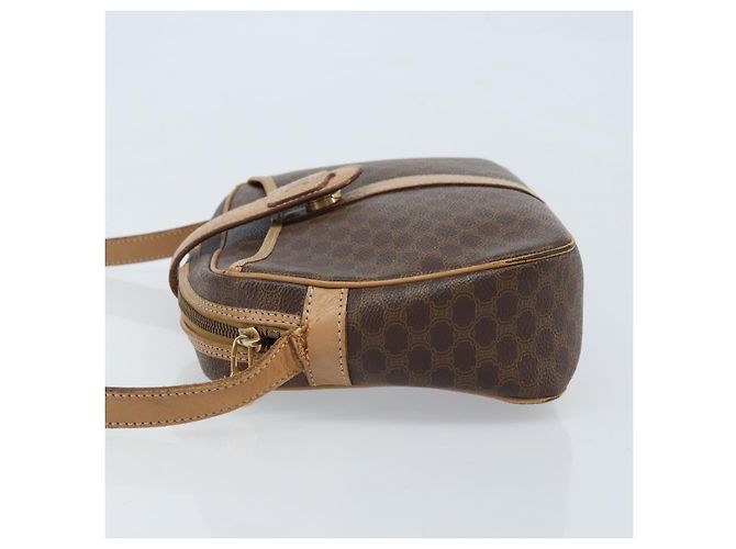 Céline Bolso de Hombro de Lona Macadam CELINE PVC Marrón Dorado Auth bs34058 Castaño - vista 4