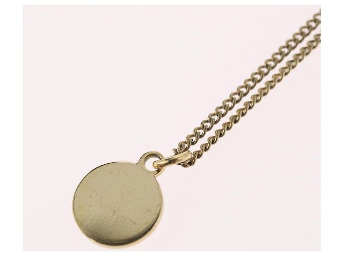 Collana Christian Dior metallo tono oro Auth BA11482 - vista 11