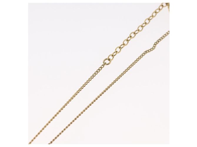 Collana Christian Dior metallo tono oro Auth BA11482 - vista 15