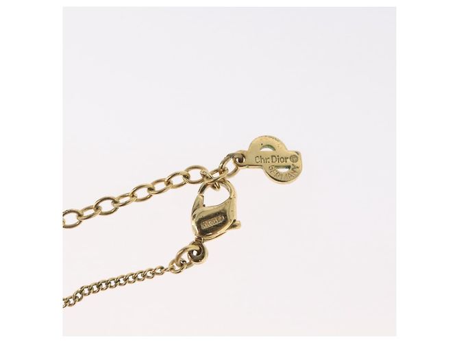Collana Christian Dior metallo tono oro Auth BA11482 - vista 18