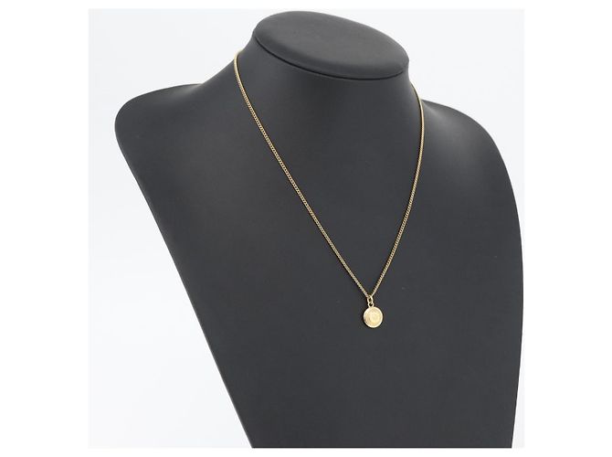 Collana Christian Dior metallo tono oro Auth BA11482 - vista 19