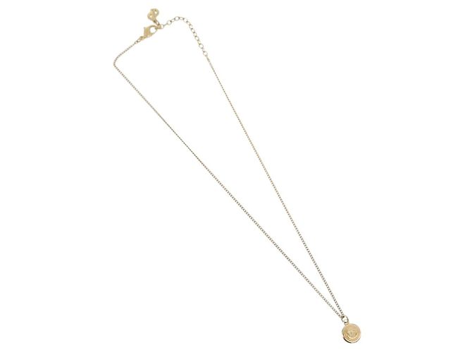 Collana Christian Dior metallo tono oro Auth BA11482 - vista 2