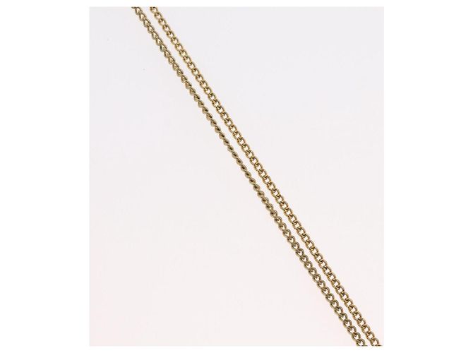 Collana Christian Dior metallo tono oro Auth BA11482 - vista 6
