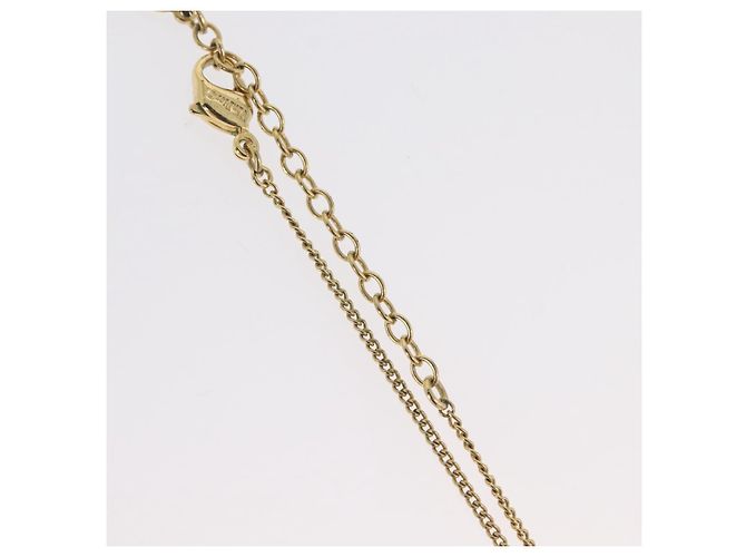 Collana Christian Dior metallo tono oro Auth BA11482 - vista 8