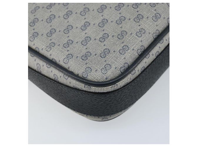 Gucci Borsa a Spalla Micro GG Supreme in PVC Navy Gold 007 904 0423 Auth 174532 D'oro Blu navy - vista 17