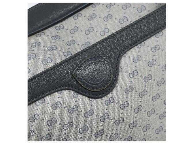 Gucci Borsa a Spalla Micro GG Supreme in PVC Navy Gold 007 904 0423 Auth 174532 D'oro Blu navy - vista 18