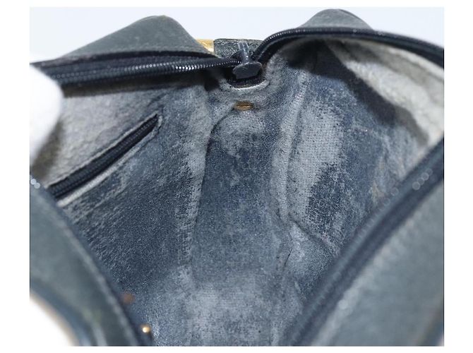 Gucci Borsa a Spalla Micro GG Supreme in PVC Navy Gold 007 904 0423 Auth 174532 D'oro Blu navy - vista 20