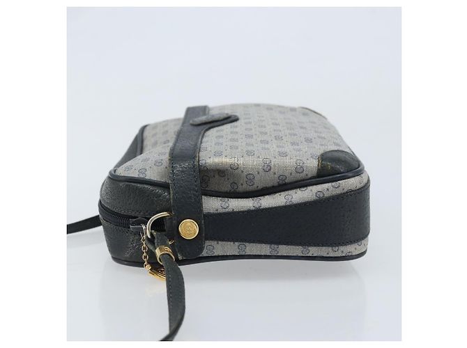 Gucci Borsa a Spalla Micro GG Supreme in PVC Navy Gold 007 904 0423 Auth 174532 D'oro Blu navy - vista 4