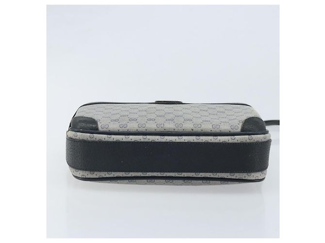 Gucci Borsa a Spalla Micro GG Supreme in PVC Navy Gold 007 904 0423 Auth 174532 D'oro Blu navy - vista 5