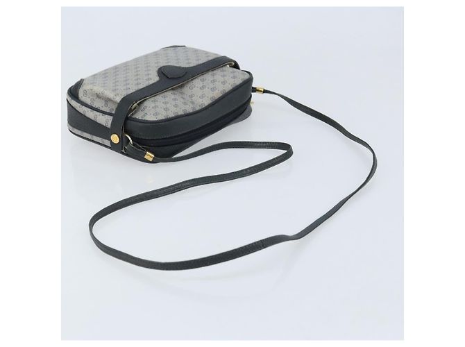 Gucci Borsa a Spalla Micro GG Supreme in PVC Navy Gold 007 904 0423 Auth 174532 D'oro Blu navy - vista 7