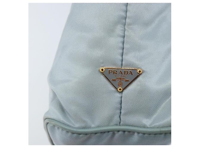 PRADA Sac à épaule en chaîne Nylon Bleu Clair Or Auth LNZ688V Doré - vue 18