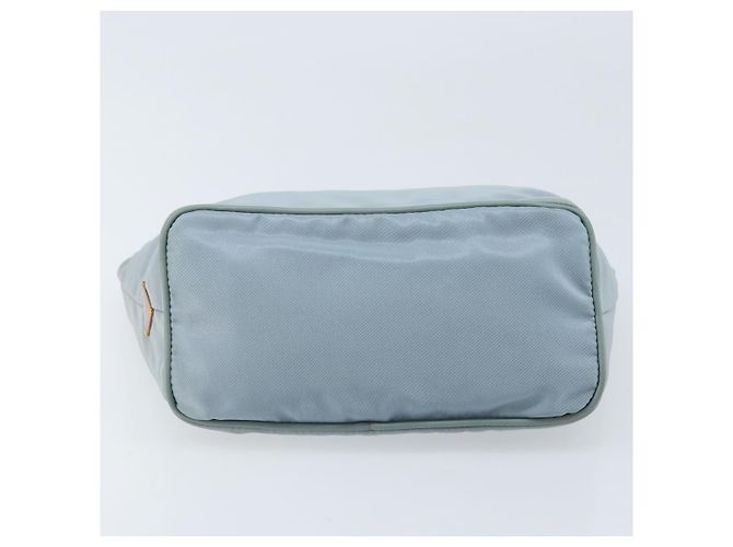 PRADA Sac à épaule en chaîne Nylon Bleu Clair Or Auth LNZ688V Doré - vue 5