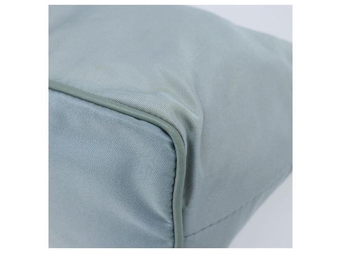 PRADA Sac à épaule en chaîne Nylon Bleu Clair Or Auth LNZ688V Doré - vue 8