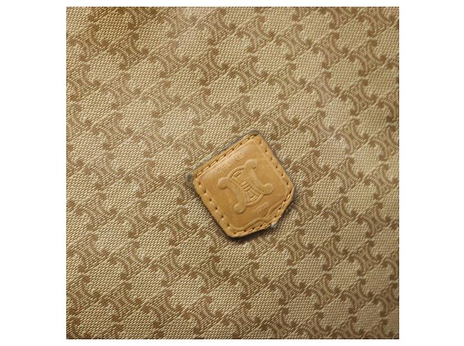 Céline Borsa a mano in tela Macadam CELINE PVC Beige Oro Auth BSZ357 D'oro - vista 10