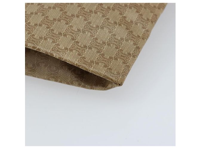 Céline Borsa a mano in tela Macadam CELINE PVC Beige Oro Auth BSZ357 D'oro - vista 16