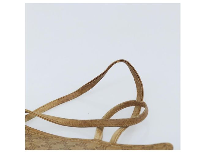 Céline Borsa a mano in tela Macadam CELINE PVC Beige Oro Auth BSZ357 D'oro - vista 8