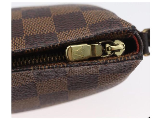 LOUIS VUITTON Pochette per Trucco Damier Ebene N51982 LV Auth ARZ134 - vista 10