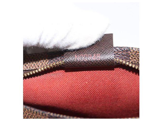 LOUIS VUITTON Pochette per Trucco Damier Ebene N51982 LV Auth ARZ134 - vista 12