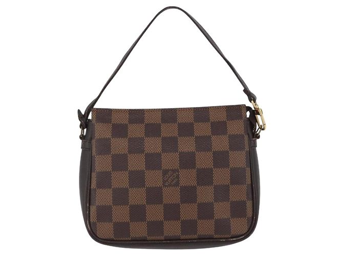 LOUIS VUITTON Pochette per Trucco Damier Ebene N51982 LV Auth ARZ134 - vista 13