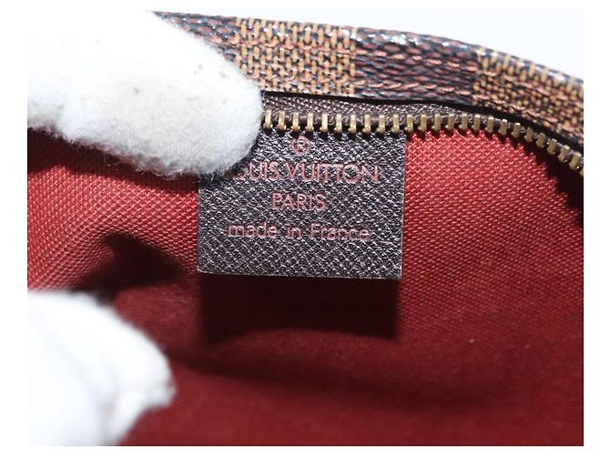 LOUIS VUITTON Pochette per Trucco Damier Ebene N51982 LV Auth ARZ134 - vista 18