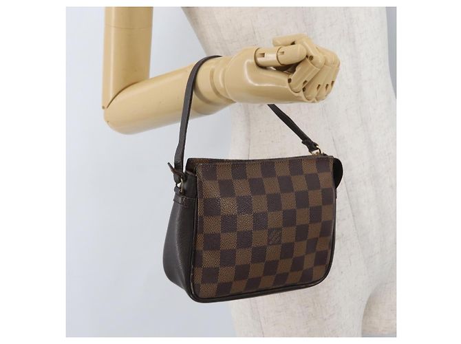LOUIS VUITTON Pochette per Trucco Damier Ebene N51982 LV Auth ARZ134 - vista 21
