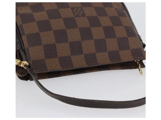 LOUIS VUITTON Pochette per Trucco Damier Ebene N51982 LV Auth ARZ134 - vista 6