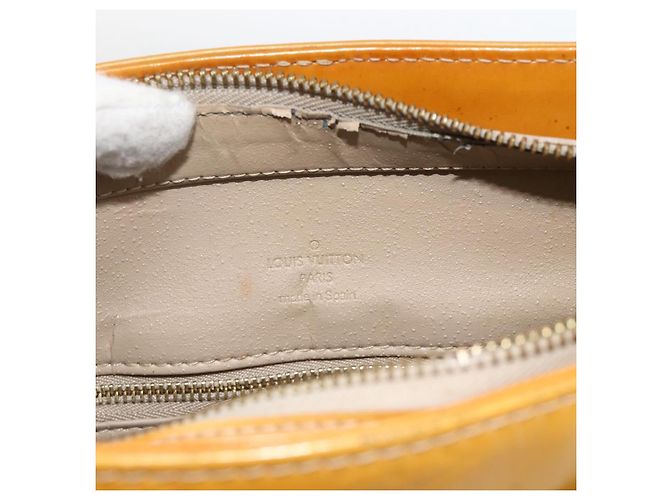 LOUIS VUITTON Borsa a Mano Houston Monogram Vernis Beige M91004 LV Auth ka3171 - vista 10