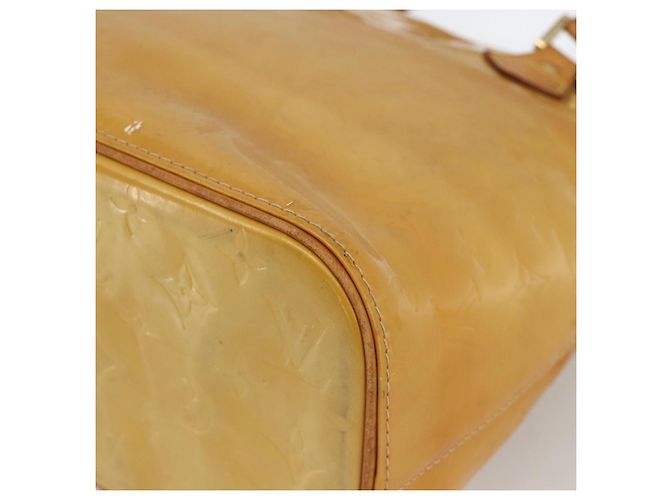 LOUIS VUITTON Borsa a Mano Houston Monogram Vernis Beige M91004 LV Auth ka3171 - vista 14