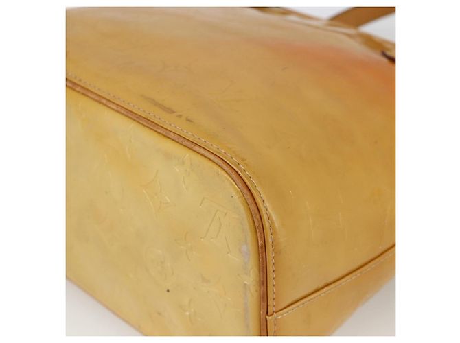 LOUIS VUITTON Borsa a Mano Houston Monogram Vernis Beige M91004 LV Auth ka3171 - vista 16