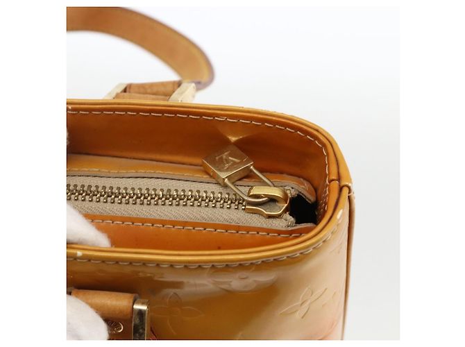 LOUIS VUITTON Borsa a Mano Houston Monogram Vernis Beige M91004 LV Auth ka3171 - vista 18