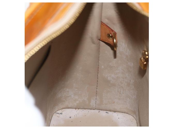 LOUIS VUITTON Borsa a Mano Houston Monogram Vernis Beige M91004 LV Auth ka3171 - vista 20