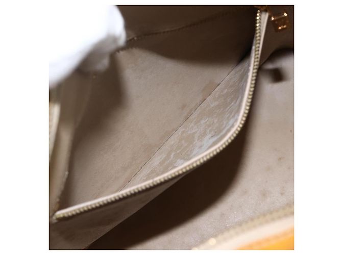 LOUIS VUITTON Borsa a Mano Houston Monogram Vernis Beige M91004 LV Auth ka3171 - vista 22