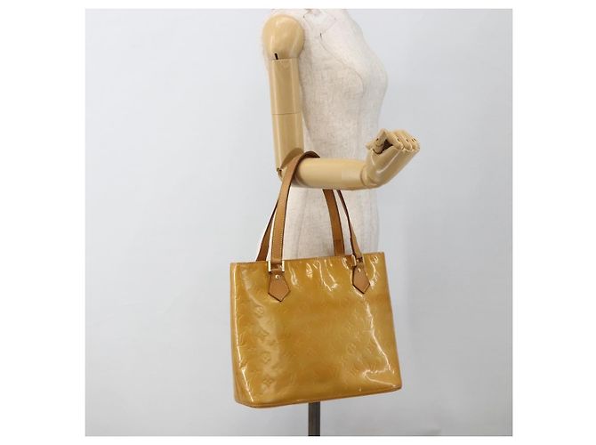 LOUIS VUITTON Borsa a Mano Houston Monogram Vernis Beige M91004 LV Auth ka3171 - vista 24