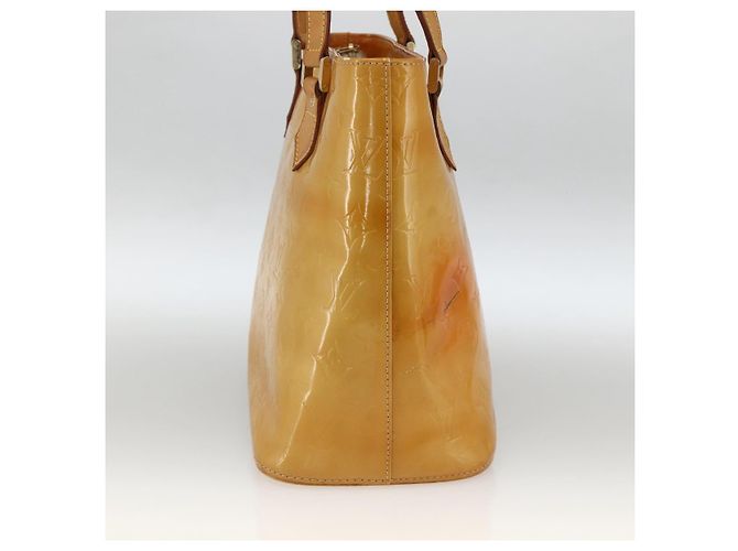 LOUIS VUITTON Borsa a Mano Houston Monogram Vernis Beige M91004 LV Auth ka3171 - vista 4