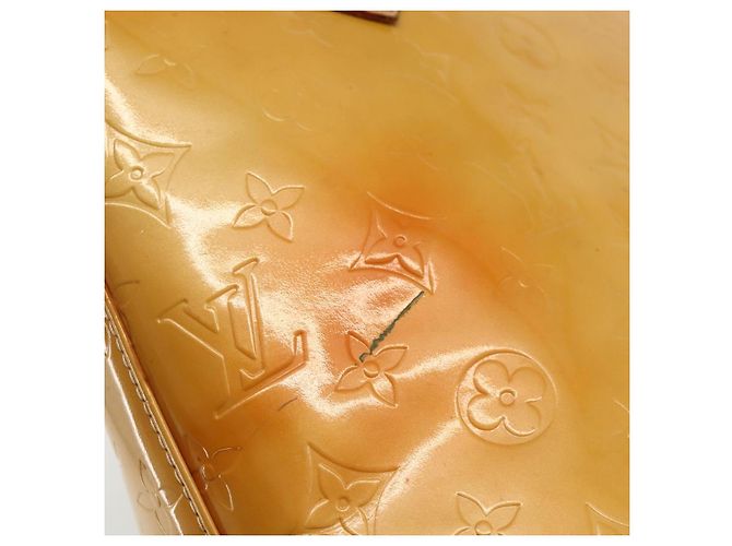 LOUIS VUITTON Borsa a Mano Houston Monogram Vernis Beige M91004 LV Auth ka3171 - vista 9