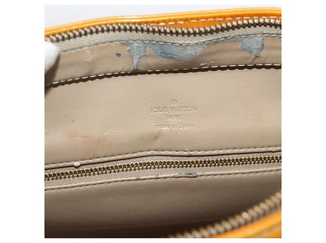 LOUIS VUITTON Bolsa de Mão Houston Monogram Vernis Bege M91004 LV Auth ka3081 - vista 10