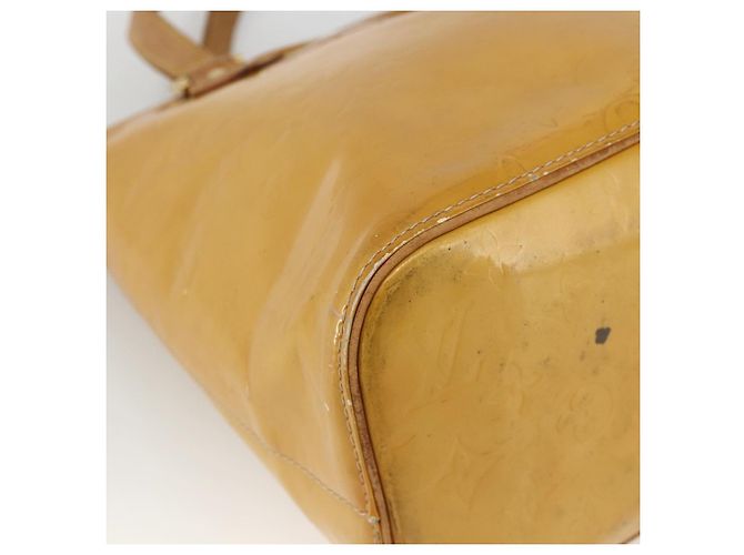 LOUIS VUITTON Bolsa de Mão Houston Monogram Vernis Bege M91004 LV Auth ka3081 - vista 14
