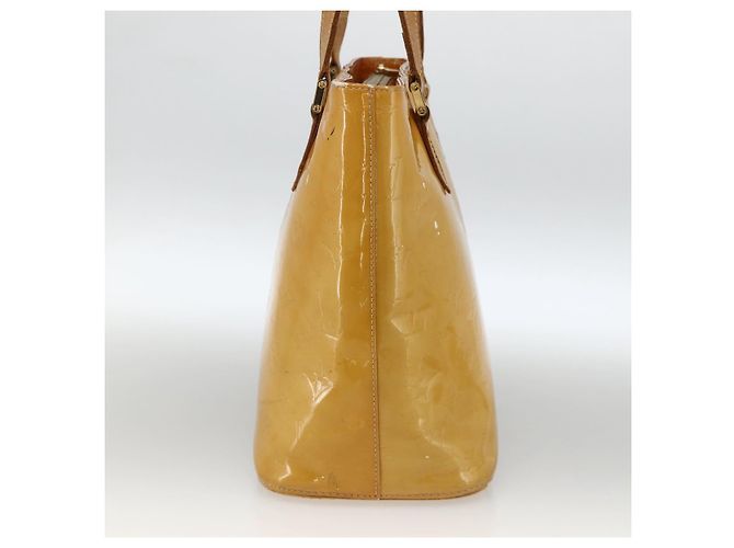LOUIS VUITTON Bolsa de Mão Houston Monogram Vernis Bege M91004 LV Auth ka3081 - vista 4