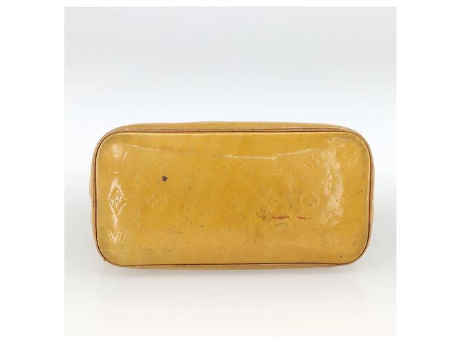 LOUIS VUITTON Bolsa de Mão Houston Monogram Vernis Bege M91004 LV Auth ka3081 - vista 5
