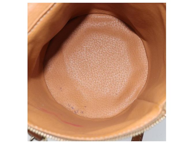 Céline Bolso de Hombro de Lona Macadam CELINE en Cuero PVC Marrón Dorado Auth LNZ654A Castaño - vista 10