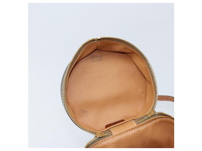 Céline Bolso de Hombro de Lona Macadam CELINE en Cuero PVC Marrón Dorado Auth LNZ654A Castaño - vista 19
