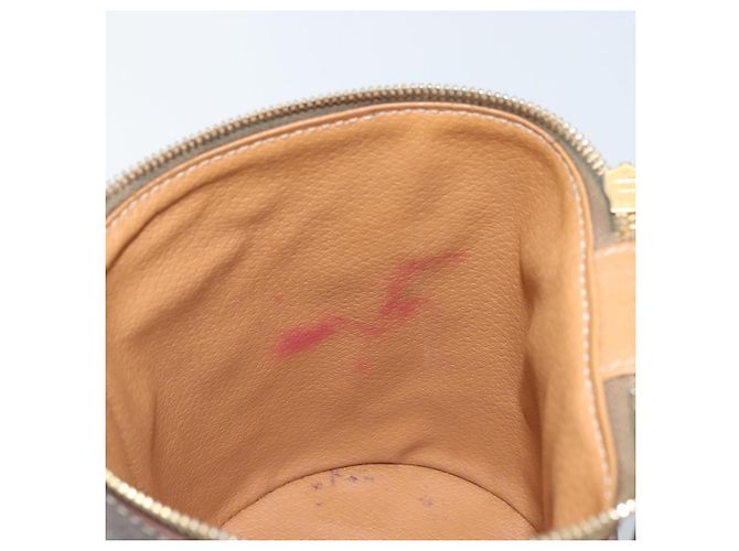Céline Bolso de Hombro de Lona Macadam CELINE en Cuero PVC Marrón Dorado Auth LNZ654A Castaño - vista 22