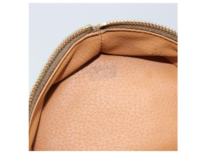 Céline Bolso de Hombro de Lona Macadam CELINE en Cuero PVC Marrón Dorado Auth LNZ654A Castaño - vista 9
