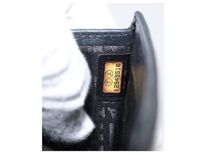 CHANEL Portafoglio Matelassé Linea Cambon Pelle Nera Argento CC Auth ARZ302 Nero - vista 11