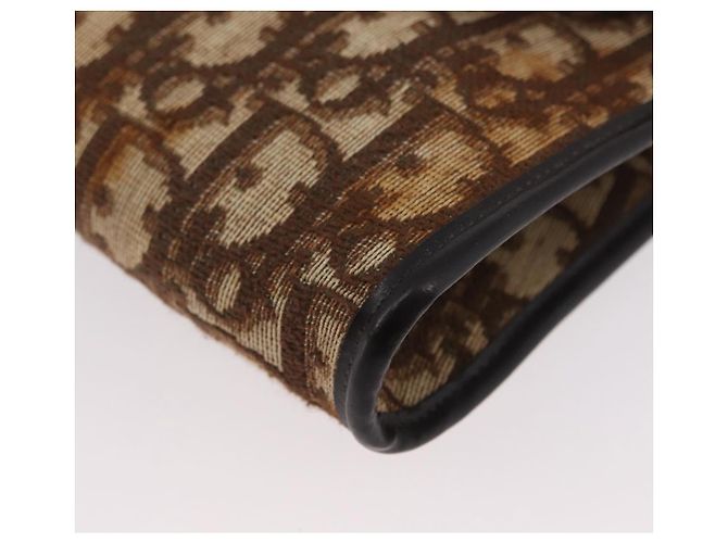Borsa a Spalla in Tela Trotter Christian Dior Marrone Oro Auth BSZ029 D'oro - vista 14