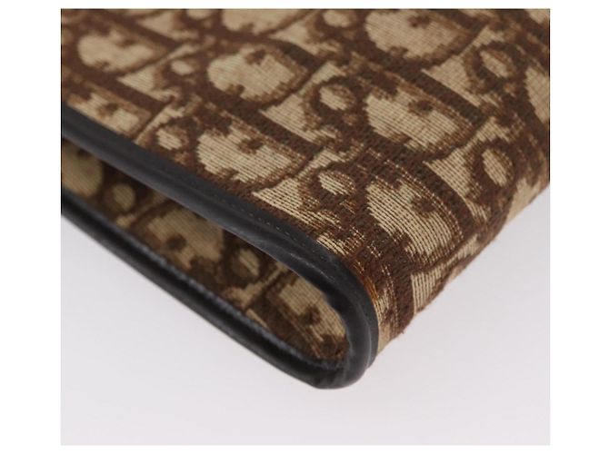 Borsa a Spalla in Tela Trotter Christian Dior Marrone Oro Auth BSZ029 D'oro - vista 15