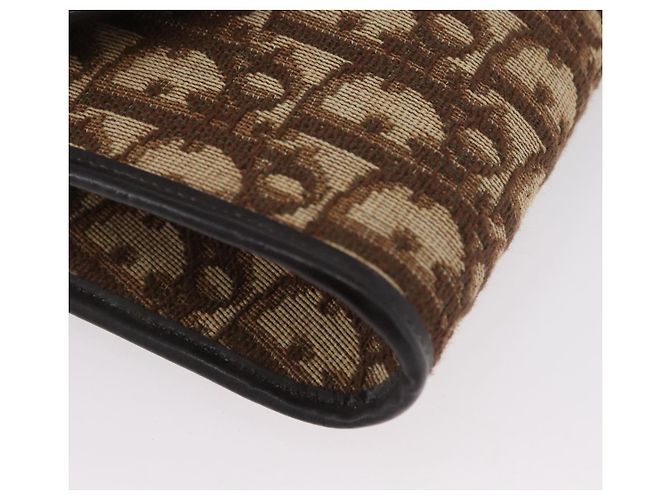 Borsa a Spalla in Tela Trotter Christian Dior Marrone Oro Auth BSZ029 D'oro - vista 9